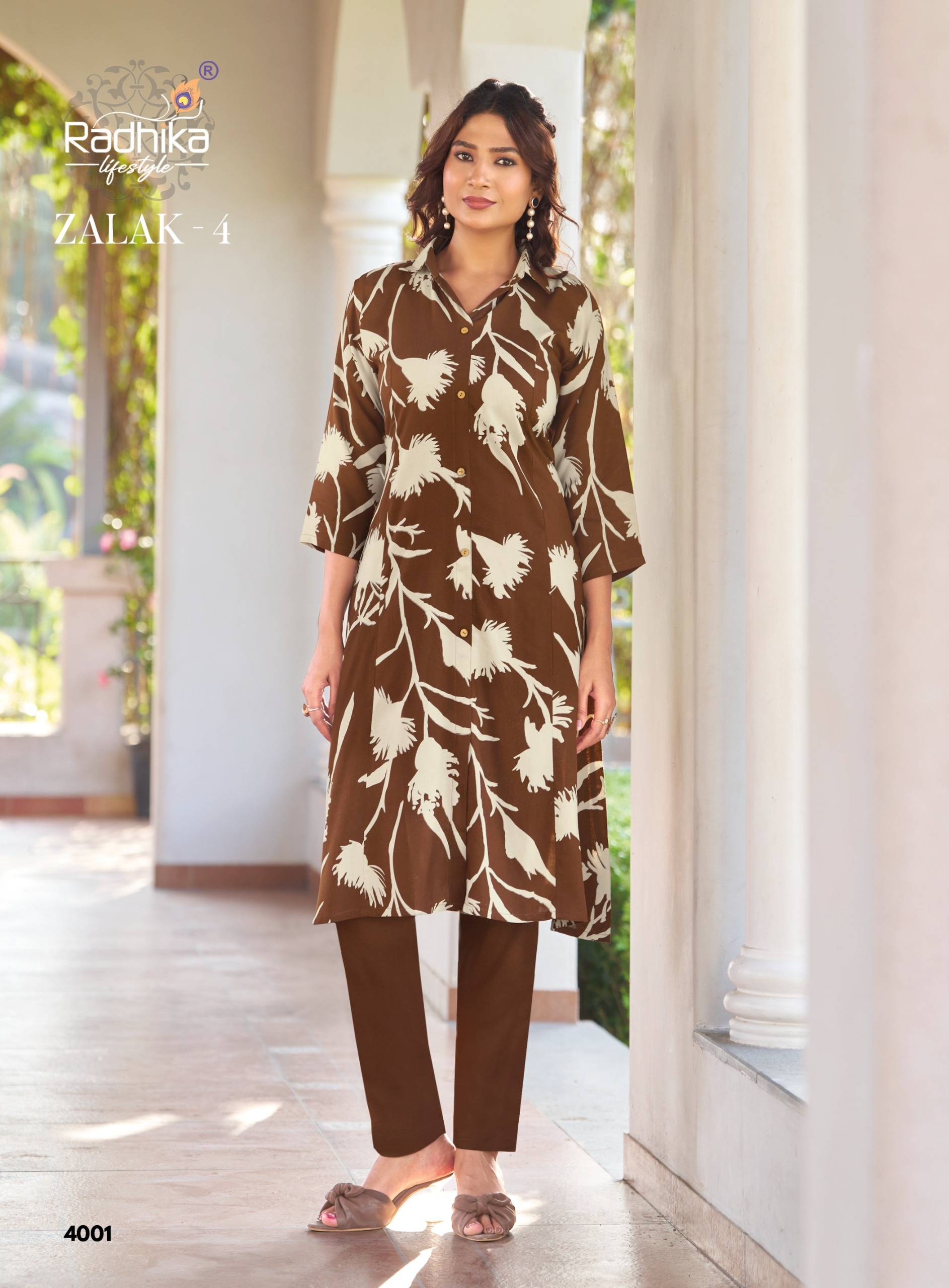 ZALAK VOL-4 By RADHIKA LIFE STYLE  4001 To 4008 Series Beautiful Festive Suits Colorful Stylish Fancy REYON co-ord sets At Wholesale Price